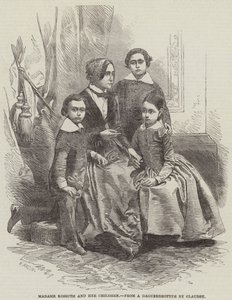 Madame Kossuth et ses enfants - Henry Anelay